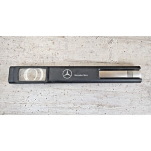 Vintage Aachen Mercedes-Benz Stainless Steel Letter Opener Magnifier Office Desk